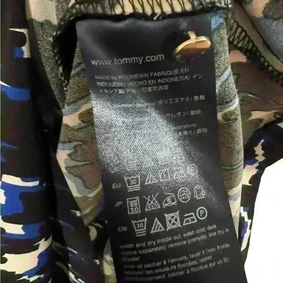 Tommy Hilfiger A-Line Blue and Black Short Sleeve Dress - Excellent Condition 2 - Picture 4 of 7